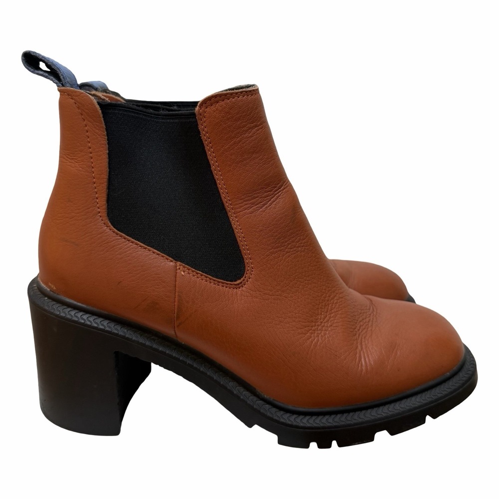 Camper Womens Whitnee Leather Heeled Ankle Chelsea Boots US 8 EU 38 Brown